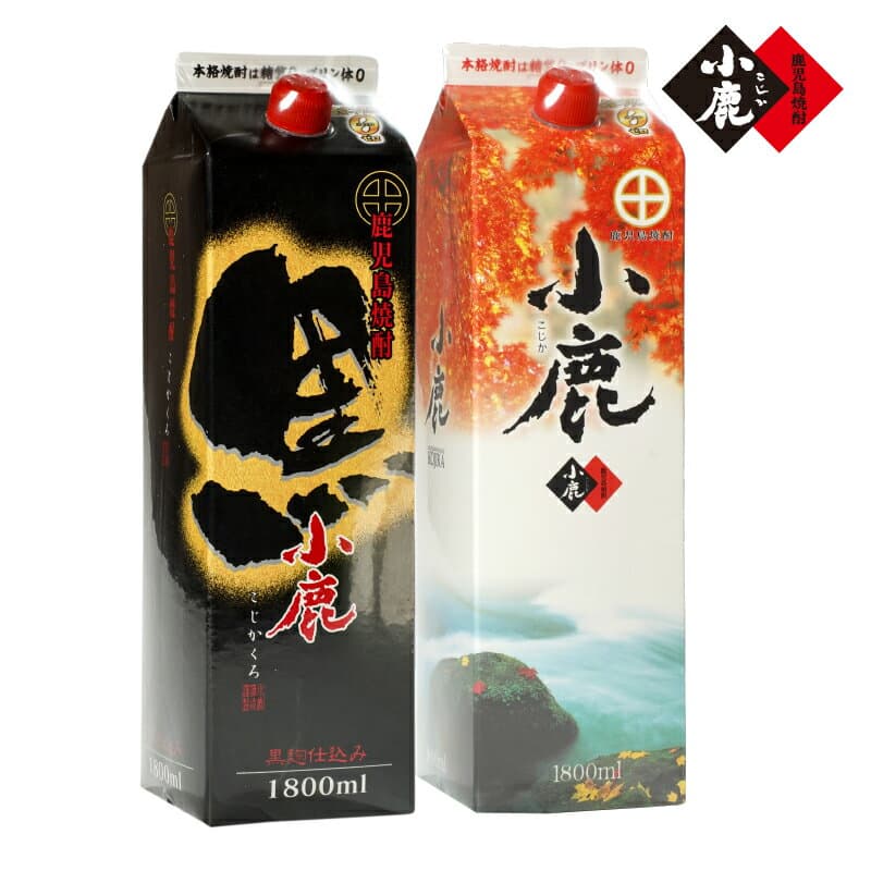 【ふるさと納税】小鹿パック飲み比べ2本セット3600ml［1800ml×2本］(小鹿・小鹿黒)地元で定番の焼酎を飲み比べできるセット！ 【小鹿酒造（株）】