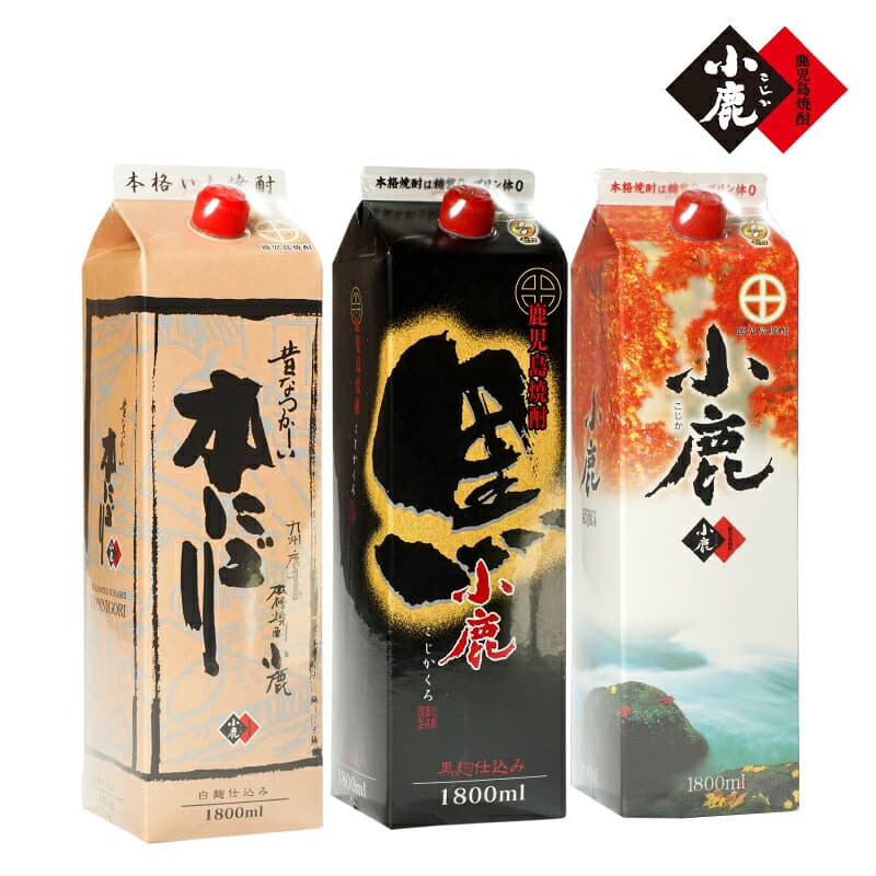 【ふるさと納税】小鹿パック飲み比べ3本セット5400ml［1800ml×3本］(小鹿・小鹿黒・小鹿本にごり)地元で定番の焼酎を飲み比べできるセット！【小鹿酒造（株）】