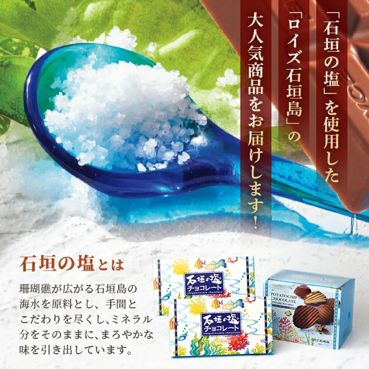 【ふるさと納税】ロイズ 石垣島 人気スイーツセット ポテトチップチョコレート (石垣の塩) & 石垣の塩 チョコレート (石垣の塩使用) ｜ ふるさと納税 チョコ ふるさと納税 お菓子 スイーツ ポテトチップス ギフト お取り寄せグルメ 北海道 ふるさと 人気 ROYCE thumbnail 2