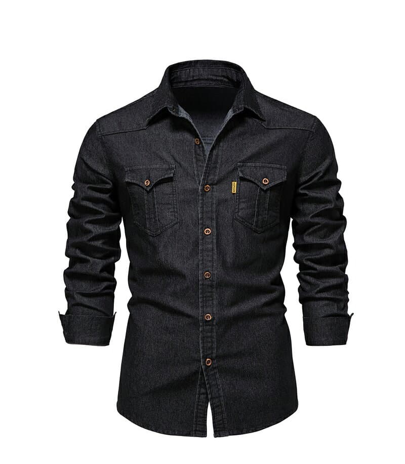 ◆全品2点16％off◆デニムシャツ メンズ 長袖 アメカジ おしゃれ 春夏 スリム 長袖シャツ デニム シャツ 胸ポケット コットン 細身 春服 秋 コットン デニムジャケット メンズシャツ 長袖 ジージャン メンズファッション 旦那さん 彼氏 先生 thumbnail 2