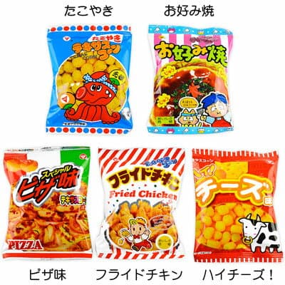 テキサスコーン 全5種 30個装入 { 駄菓子 お菓子 スナック菓子 スナック テキサス コーン }{ 子供会 景品 お祭り 縁日 問屋 }[26H17]