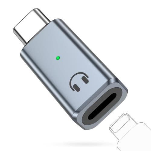 MoKo ライトニングからType-C変換用 イヤホンアダプター イヤホン変換 ライトニング to USB Type C 通話/音楽/再生のオーディオ機能のみ対応 アルミシェル 軽量小型 iOSからタイプC変換 iPhone16/16Pro/16Plus/16ProMax/iPhone15シリーズ/iPadPro/AirなどTypeCコネクタのデバ