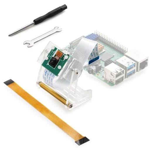 LKCOKOINO5MPカメラモジュールRaspberryPi4ModelBPi3b+PiZeroW1080Pビデオカメラ用調節可能なホルダーとフレックスケーブル付きOV5647センサー