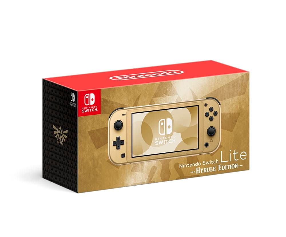 携帯ゲーム機 本体 Nintendo Switch Lite ハイラルエディション ゴールド 特別デザイン トライフォース ハイラルの紋章入り 軽量 コンパクト 持ち運び ゲーム機本体 任天堂スイッチライト ゲーム