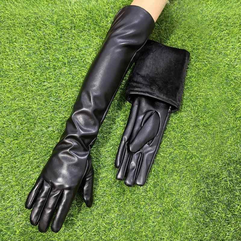 手袋 レディース スマホ対応 ロング 裏起毛 防寒 保温 暖かい あったか 秋冬 自転車 運転 長め 通勤 通学 アームウォーマー アームカバー シンプル ベーシック 定番 無地 スタンダード リラックス