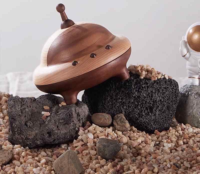 乳歯ケース 子供 宇宙船 無垢材 おしゃれ コレクション 男の子 収納 誕生日 プレゼント シンプル ナチュラル レトロ インテリア ログハウス 記念品