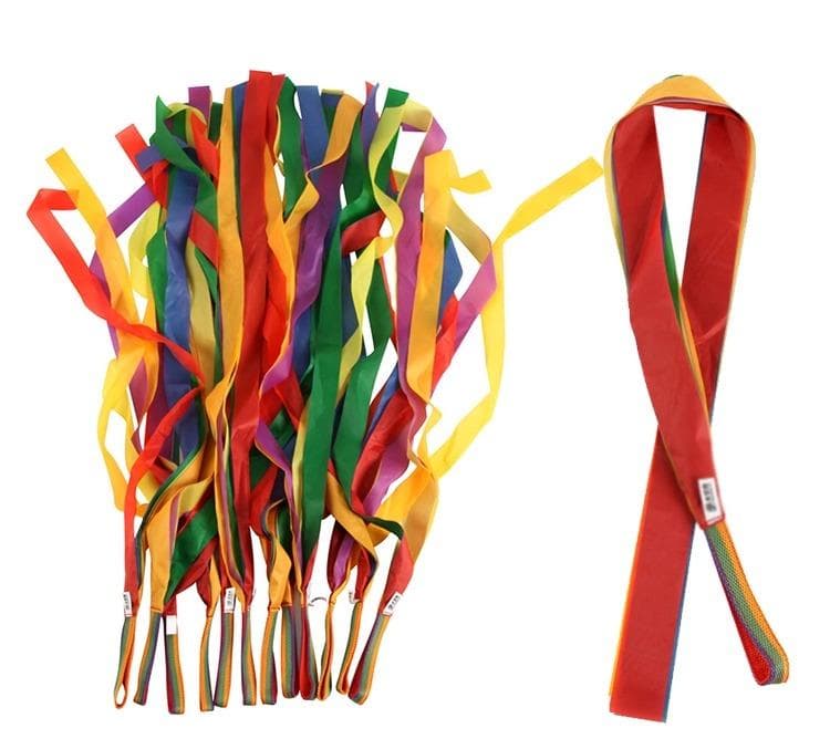 ダンス 小道具 リボン 男の子 女の子 幼稚園 キッズ 幼児 懐かしい レトロ 虹 レインボー カラフル 体操 玩具 おもちゃ 発表会 運動会 遊び