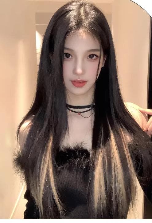 ウィッグ レディース エクステ ハイライト メッシュ ワンタッチ シームレス インビジブル カラーリング グラデーション イヤリングカラー スウィート クール 軽量 薄型 ロングストレート カール 高温耐性ファイバー イメチェン 簡単装着 アッシュ ラズ