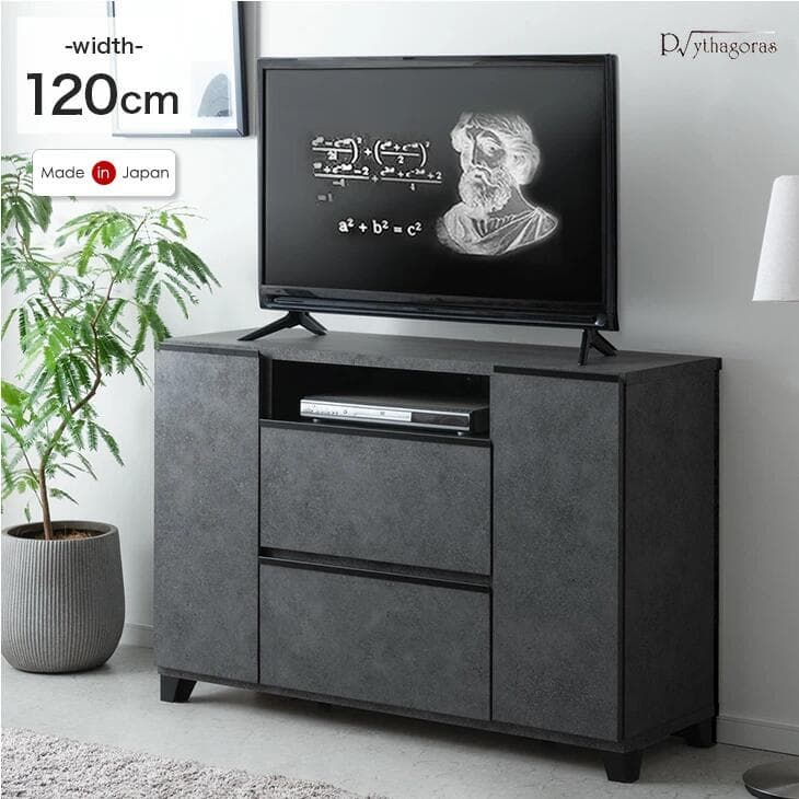 ■正午~5％引クーポン■ 【国産/大川家具】 テレビ台 ハイタイプ 幅120 高さ80cm 完成品 収納 扉付き 薄型 32インチ 42インチ 55インチ 木製 北欧 おしゃれ キャビネット テレビボード リビング ダイニング 寝室 テレビラック 日本製 【超大型】【後払/時間指定NG】