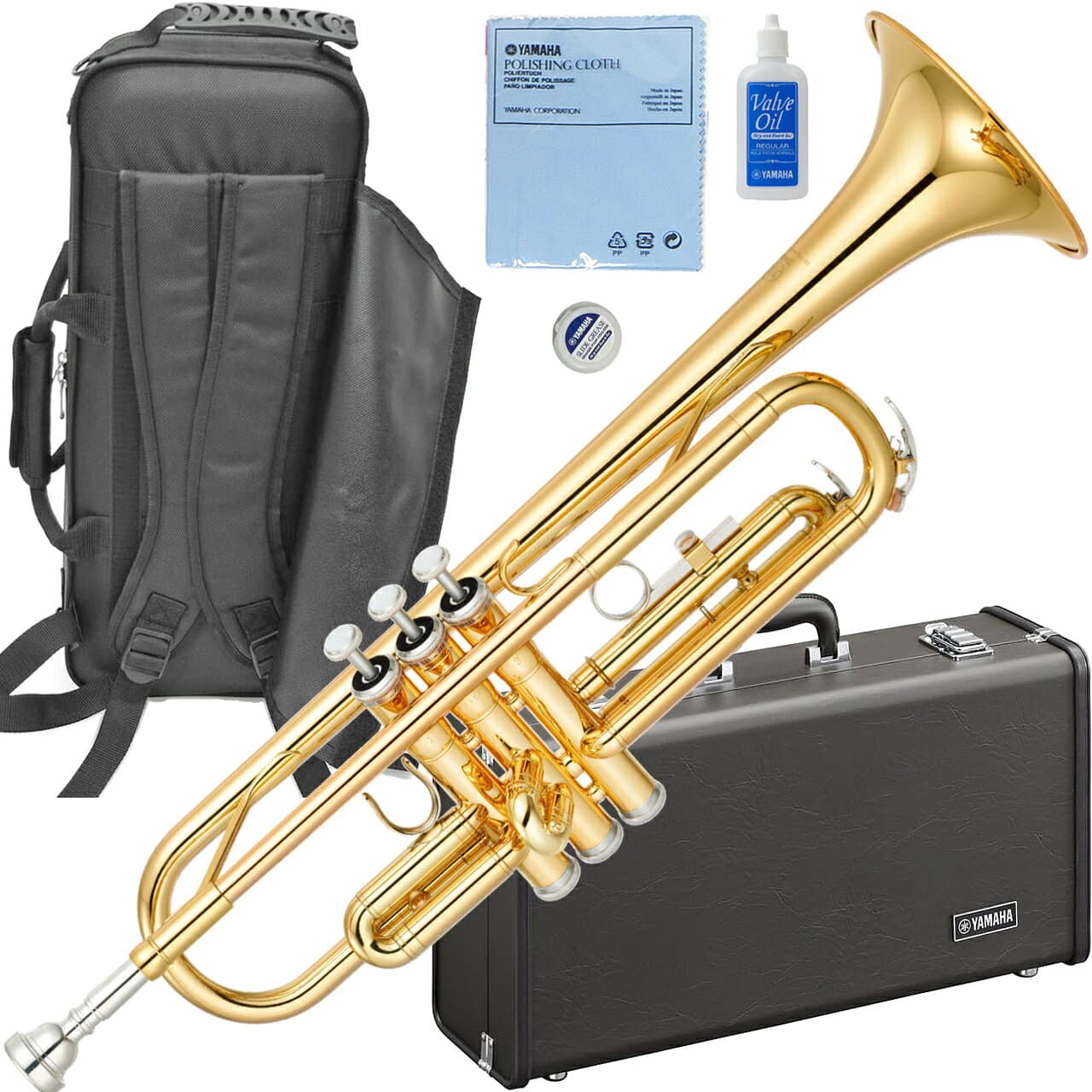 YAMAHA ヤマハ 5年保証サポート対象 YTR-2330 トランペット ラッカー ゴールド 管楽器 B♭ Trumpets セミハードケース セットM　以下対応不可 北海道 沖縄 離島 代引き