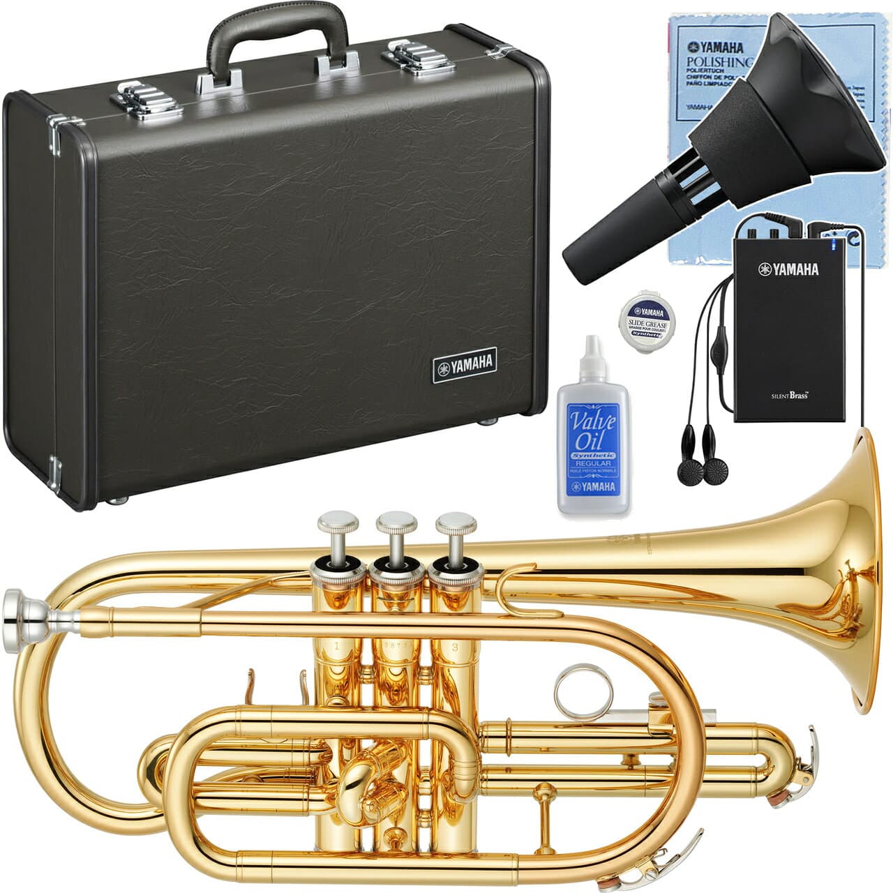 YAMAHA ヤマハ 5年保証サポート対象 YCR-2330lll コルネット ラッカー ショート 管楽器 サイレントブラス セット　以下は対応不可 北海道 沖縄 離島 代引き