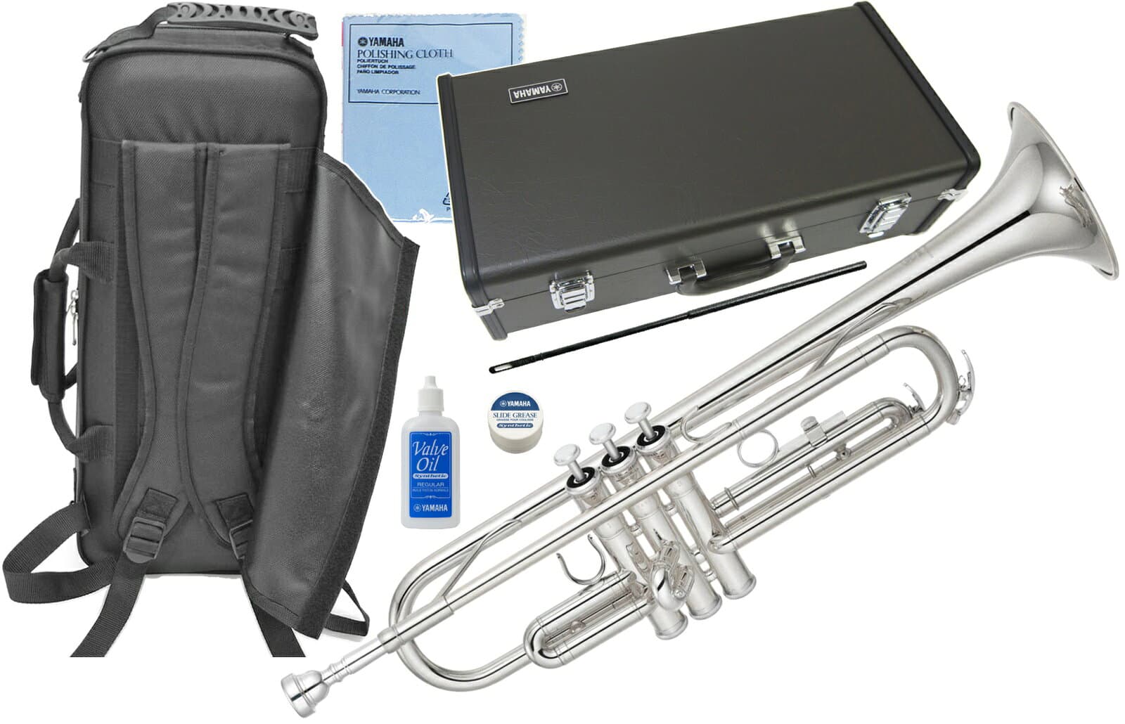 YAMAHA ヤマハ 5年保証サービス対象 YTR-2330S トランペット 銀メッキ シルバー 管楽器 B♭ Trumpet セットE　以下対応不可 北海道 沖縄 離島 代引き