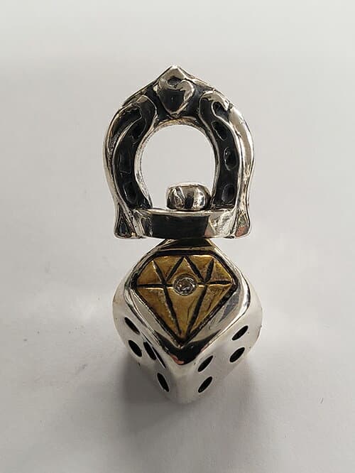 GANGSTERVILLE & galcia " DICE PENDANT HEAD " SILVER 925 BRASS ギャングスタービル ガルシア ダイス ペンダント 【 GLAD HAND / グラッドハンド 】 (GSG-NT001)　＊1個の値段です。