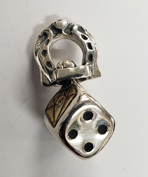 GANGSTERVILLE & galcia " DICE PENDANT HEAD " SILVER 925 BRASS ギャングスタービル ガルシア ダイス ペンダント 【 GLAD HAND / グラッドハンド 】 (GSG-NT001)　＊1個の値段です。 thumbnail 2