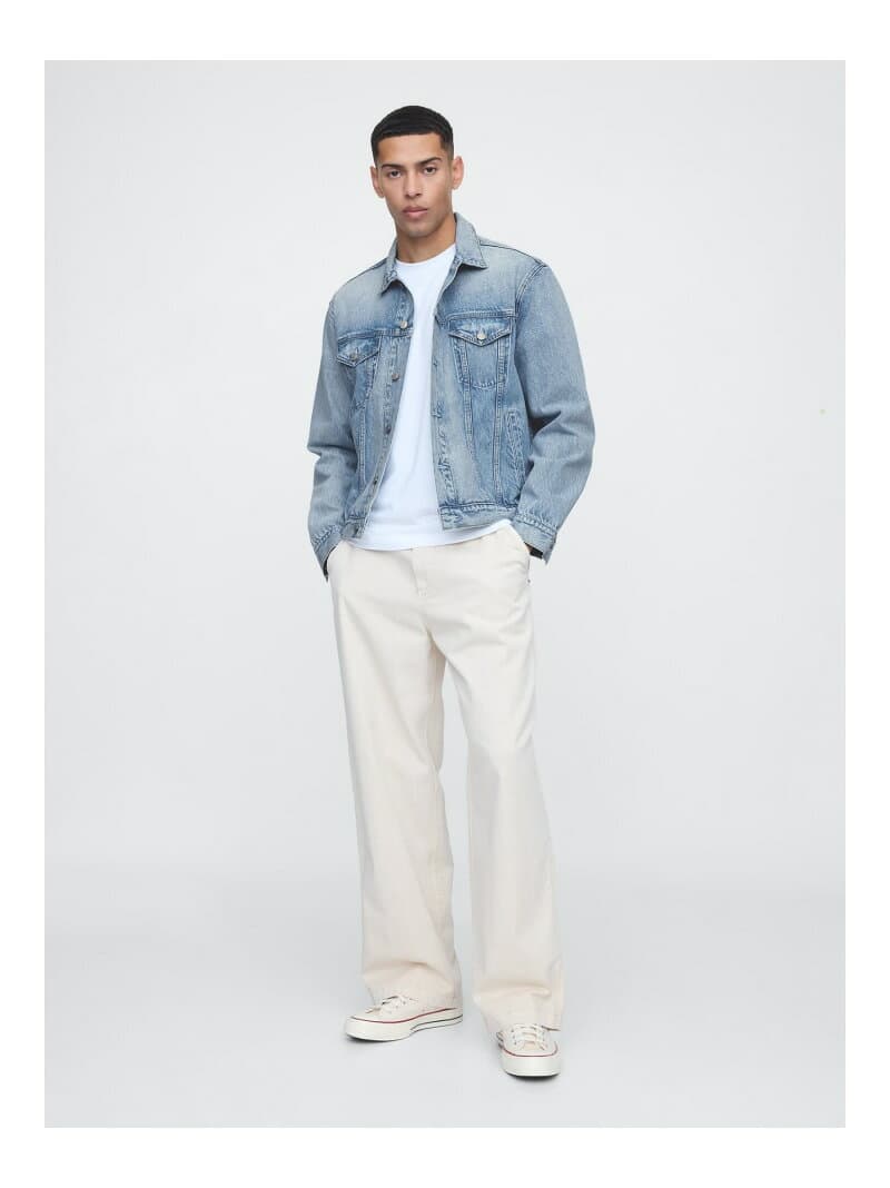 (M)アイコン デニムジャケット GAP ギャップ ジャケット・アウター デニムジャケット ブルー【送料無料】[Rakuten Fashion] thumbnail 3