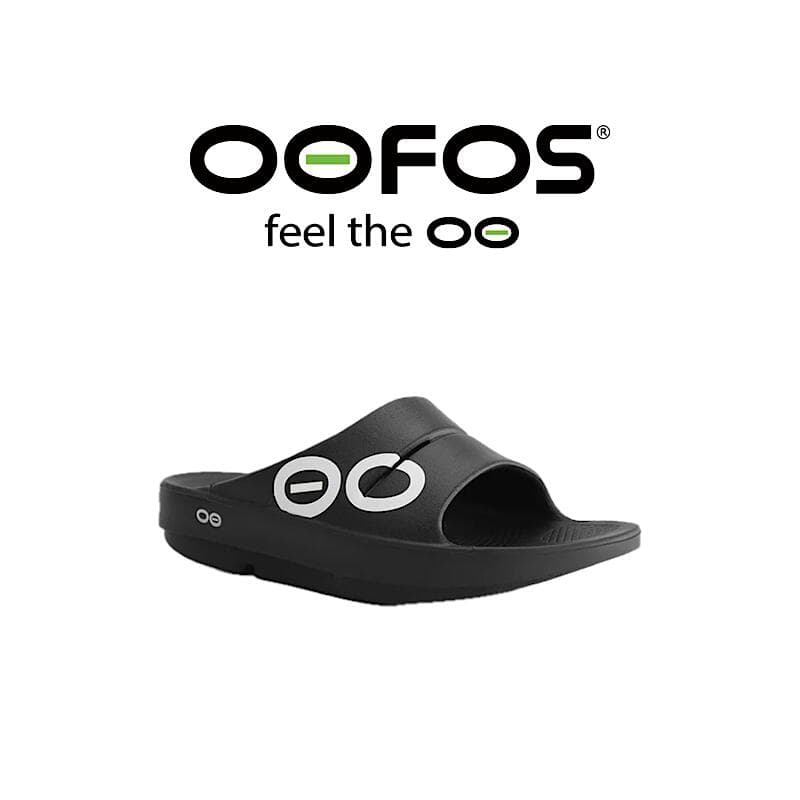 【 OOFOS / ウーアースポーツ 】【 カラー / Black/White 】 メンズ レディース ユニセックス サンダル ウーフォス OOahh Sport スリッパ スポーツ ブラック ホワイト リカバリーサンダル