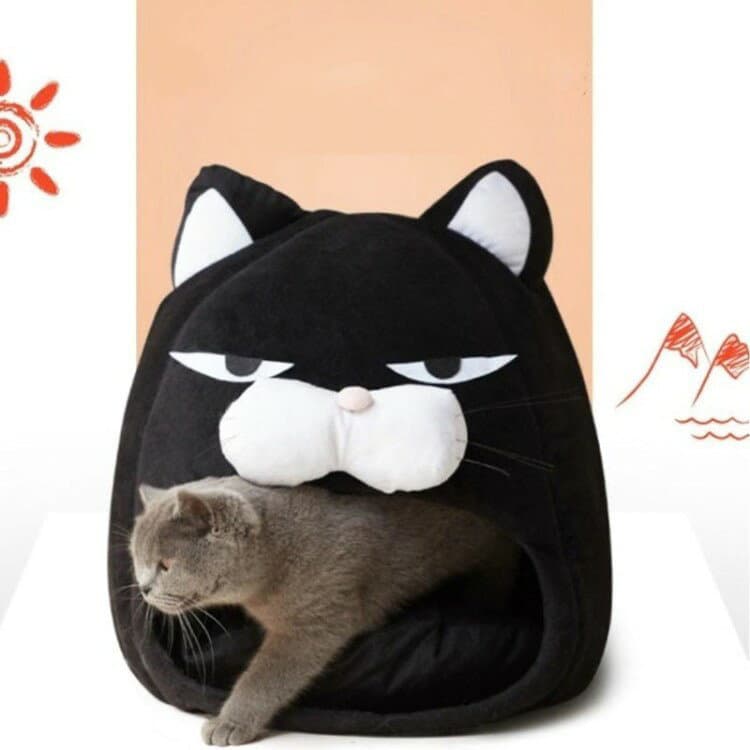 ドーム型 ペットベッド 猫ベッド ペットハウス 秋冬用 犬ベッド クッション付 ふわふわベッド 滑り止め ペットマット thumbnail 3