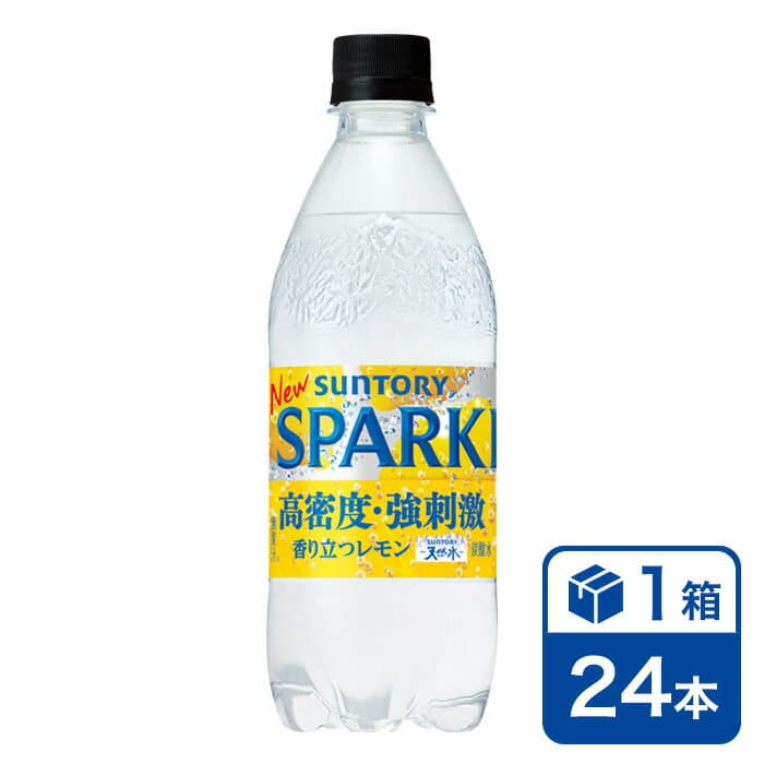 サントリー 天然水 SPARKLINGレモン 500ml 24本入(SUNTORY 炭酸水 スパークリング lemon sodas ペットボトル) beverage ソフトドリンク 清涼飲料水