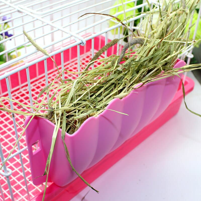 送料無料 牧草フィーダー ウサギ用食器 牧草食器 牧草入れ 小動物用品 餌 兎 うさぎ モルモット チンチラ デグー たっぷり 大容量 フック thumbnail 2
