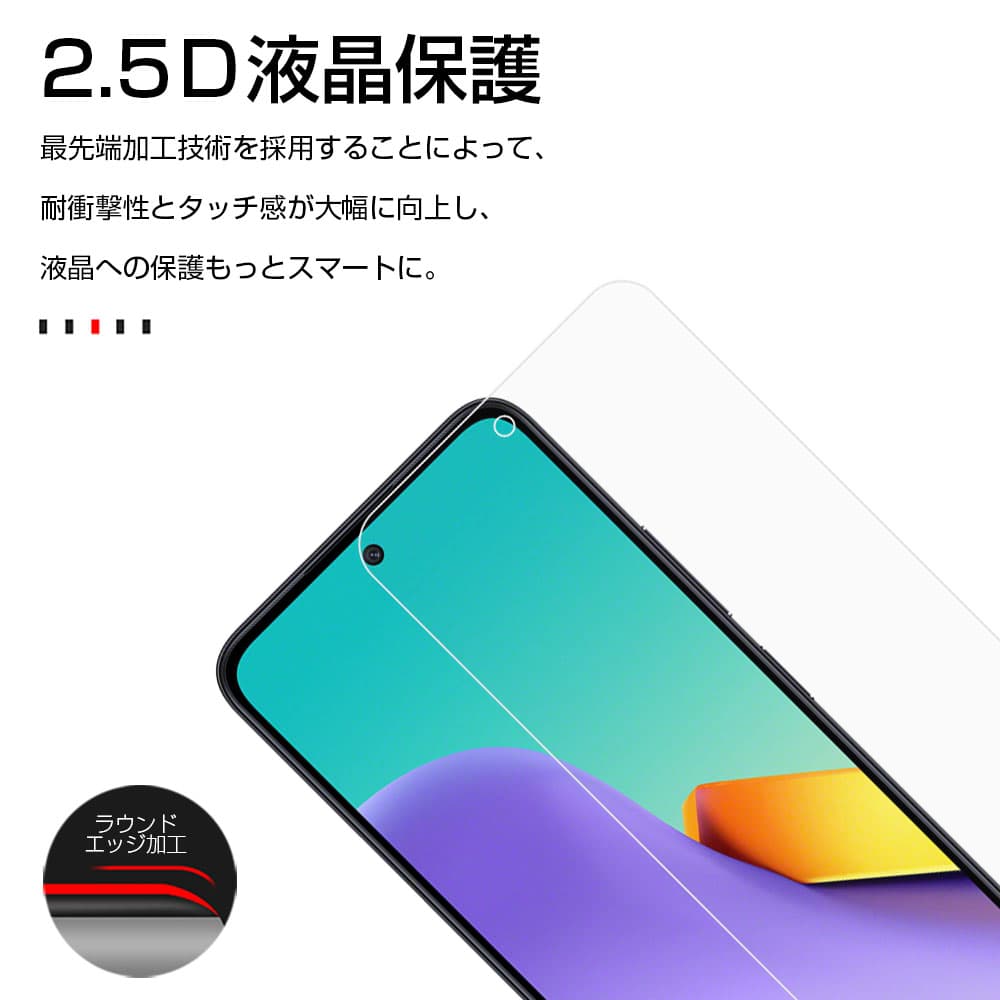 Redmi 12 5G XIG03 強化ガラス保護フィルム Redmi 12 5G XIG03 au / UQ mobile スマホ 液晶保護 Redmi 12 5G mineo マイネオ スクリーン保護フィルム クリア仕様 シャオミ スマートフォン UQモバイル xiaomi 携帯電話 2.5D スモールタイプ ディスプレイ保護シール 送料無料 thumbnail 3