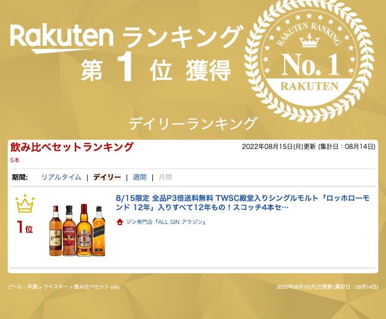 【全品P3倍】 【送料無料】 12年熟成 スコッチ シングルモルト 入りすべて12年もの！スコッチ5本セット 第12弾ブレンデッド ウィスキー セット whisky set ギフト 飲み比べ 長S 全品P3倍は10/4 20:00～10/10 23:59まで thumbnail 2