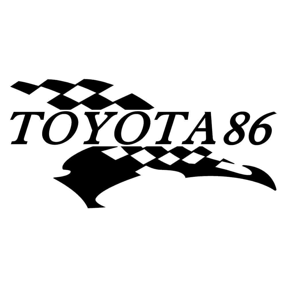 かっこいいフラッグ エンブレム ステッカー トヨタ86枠サイズ：12cm×24cm（右向き）レーシング ステッカー 車用 ステッカー カー用品 バイク用品 デカール カーステッカー かっこいい ドレスアップ thumbnail 2