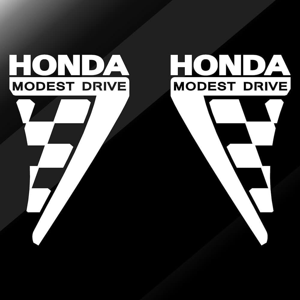 車ステッカー かっこいい ホンダ HONDA スポーツ （縦）12cm×（横）8cm × 左右反転 カッティング タイプ フェンダー ウインカー下 ドア バンパー 等 車用 ボディー タッチ ペイント 傷消し 傷隠し キズ隠し ドレスアップ仕上げ