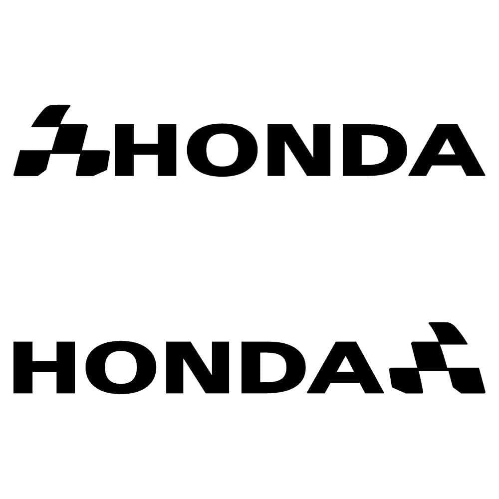 ホンダ HONDA 本田 車 ステッカー かっこいい チェッカー スポーツ カー バイク ブランド メーカー ロゴ 3M社製 純正 強粘着 屋外用 シート デカール ステッカー 枠サイズ：3cm×15cm 左右反転セット thumbnail 2