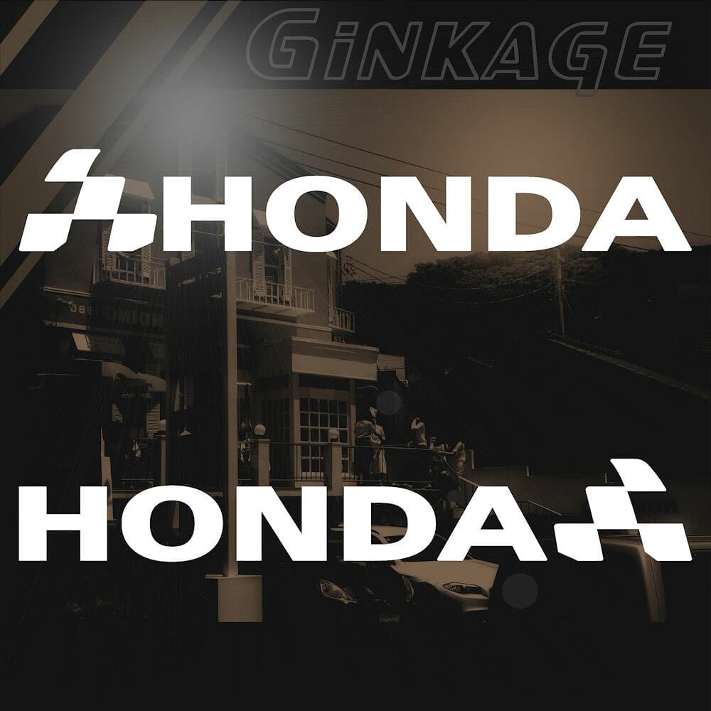 ホンダ HONDA 本田 車 ステッカー かっこいい チェッカー スポーツ カー バイク ブランド メーカー ロゴ 3M社製 純正 強粘着 屋外用 シート デカール ステッカー 枠サイズ：3cm×15cm 左右反転セット