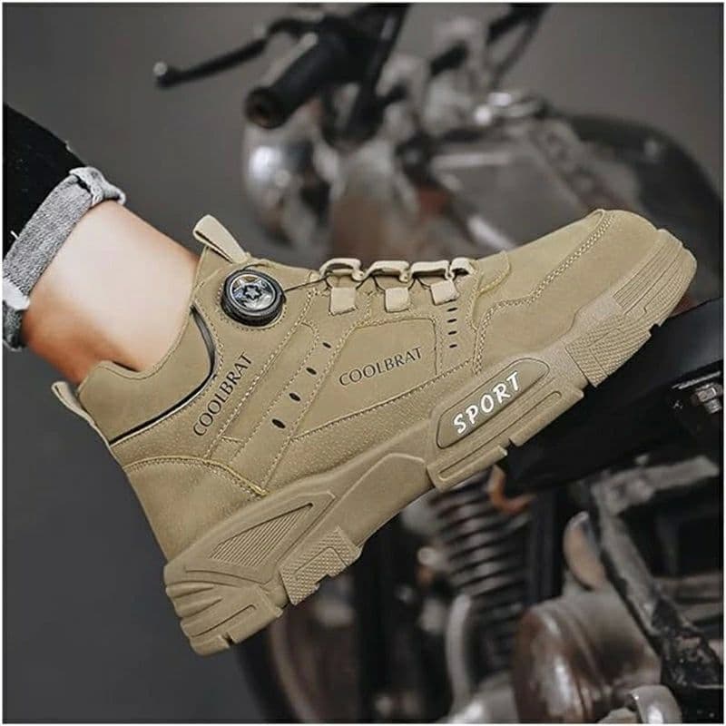 バイクシューズ メンズ ライディングブーツ 厚底 オートバイブーツ レーシングブーツ ダイヤル式 バイク用ライディングシューズ 滑り止め 耐摩耗性 保護靴 バイク用品 男女兼用