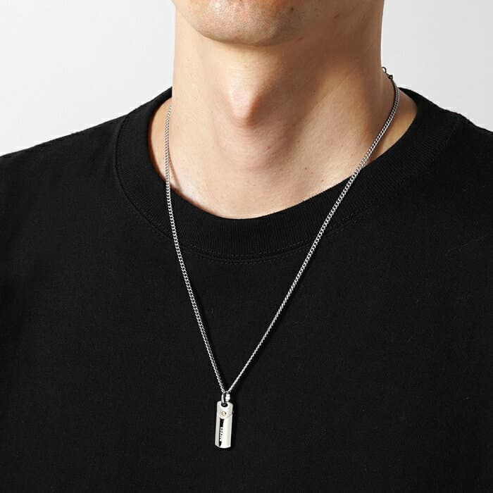 DIESEL ディーゼル ネックレス DX1116040 メンズ レディース ドッグタグ ロゴプレート ジュエリー アクセサリー thumbnail 3