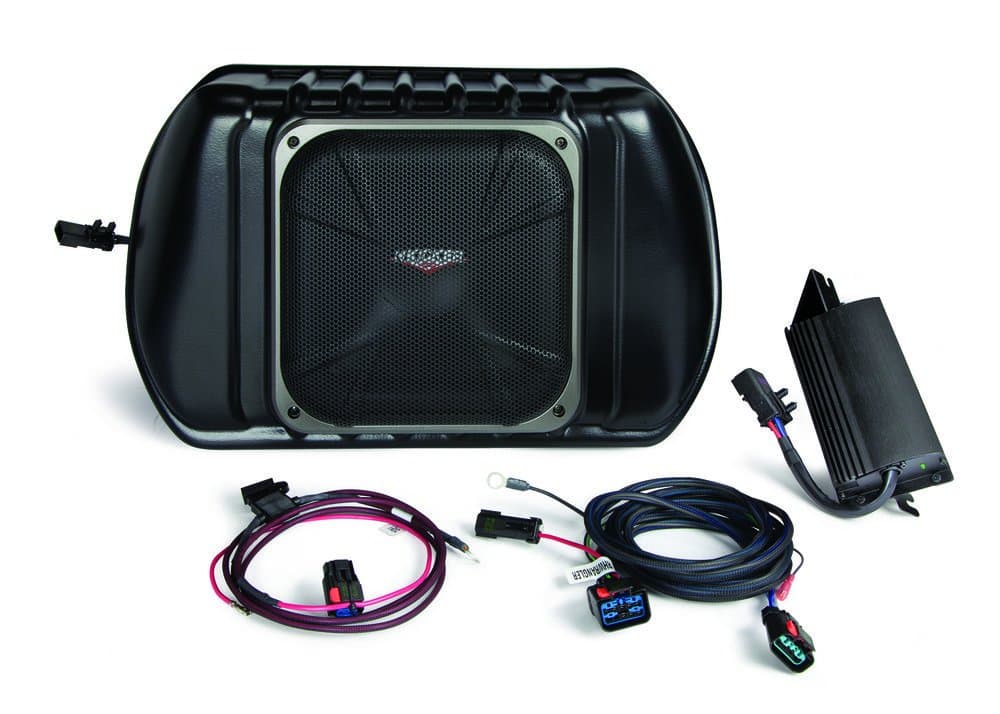 Kicker pwra407マルチチャンネルアンプand Powered Subwooferアップグレードシステムfor 2007 ? 2010 4ドアJeep Wrangler with Baseオーディオ