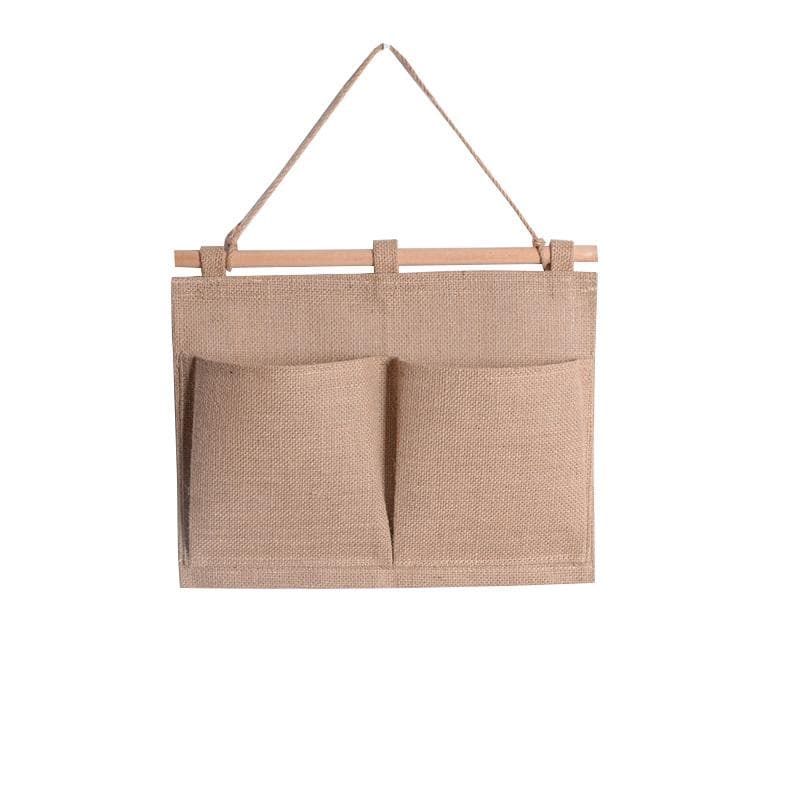 ウォールポケット アクセサリー 吊り下げ 壁掛け ディスプレイ 収納 雑貨 小物入れ メッシュ 雑誌 ホテル ドア 布 バッグ ブラウン ホワイト グレー