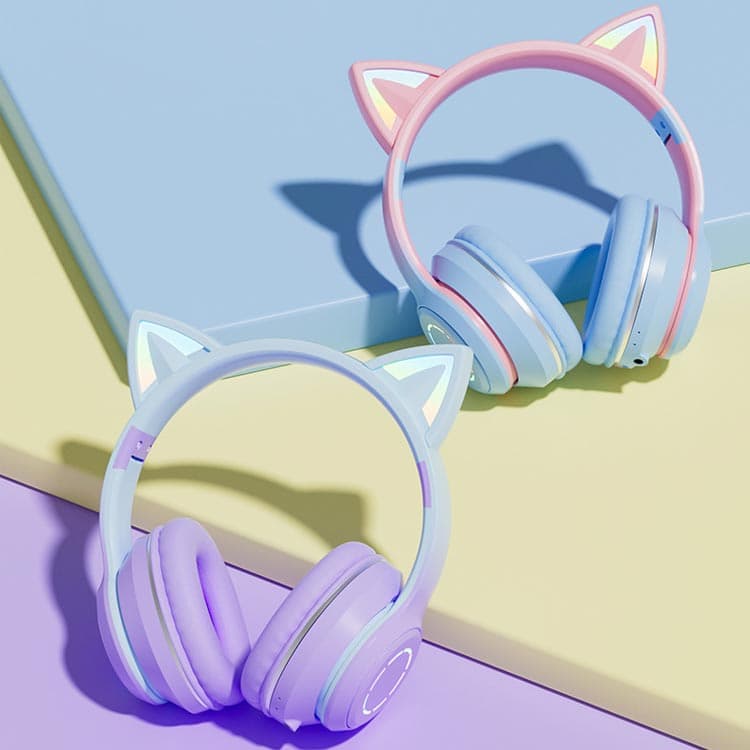 大人用 イヤホン ヘッドセット Bluetooth 子供用 猫耳 Bluetooth5.3 マイク付き ワイヤレスヘッドホン ヘッドホン ワイヤレスヘッドホン 有線*無線 イヤホン 折りたたみ ヘッドフォン 可愛い 高音質 LEDライト 密閉型 thumbnail 2
