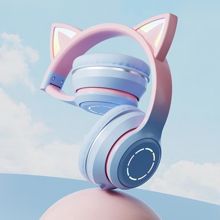 大人用 イヤホン ヘッドセット Bluetooth 子供用 猫耳 Bluetooth5.3 マイク付き ワイヤレスヘッドホン ヘッドホン ワイヤレスヘッドホン 有線*無線 イヤホン 折りたたみ ヘッドフォン 可愛い 高音質 LEDライト 密閉型 thumbnail 3