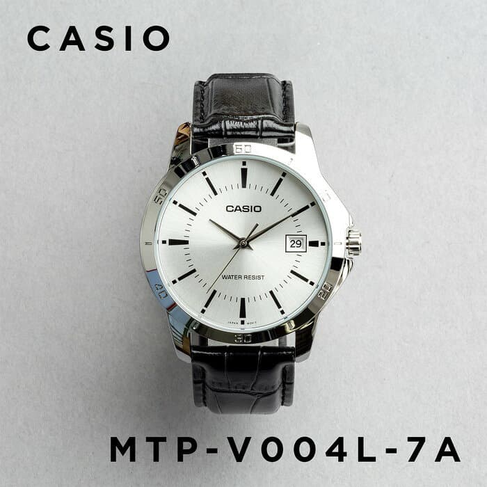 【10年保証】【日本未発売】CASIO STANDARD カシオ スタンダード MTP-V004L-7A 腕時計 時計 ブランド メンズ レディース キッズ 子供 男の子 女の子 チープカシオ チプカシ アナログ 日付 カレンダー シルバー レザー 革ベルト 海外モデル ギフト プレゼント thumbnail 2