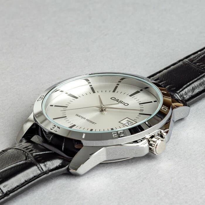 【10年保証】【日本未発売】CASIO STANDARD カシオ スタンダード MTP-V004L-7A 腕時計 時計 ブランド メンズ レディース キッズ 子供 男の子 女の子 チープカシオ チプカシ アナログ 日付 カレンダー シルバー レザー 革ベルト 海外モデル ギフト プレゼント thumbnail 3