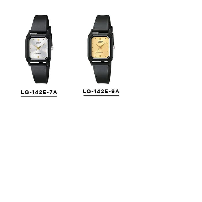 【10年保証】CASIO STANDARD LADYS カシオ スタンダード LQ-142 腕時計 時計 ブランド レディース キッズ 子供 女の子 チープカシオ チプカシ アナログ 薄型 軽量 ビジネス シンプル カジュアル 角型 ブラック 黒 ホワイト 白 シルバー ギフト プレゼント thumbnail 3