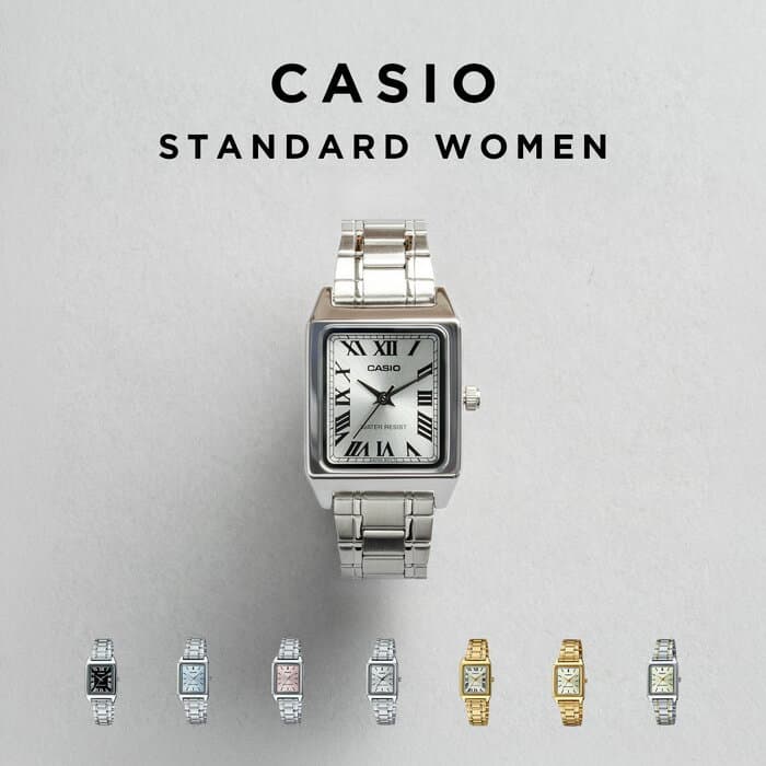 【10年保証】【日本未発売】CASIO STANDARD WOMEN カシオ スタンダード LTP-V007D 腕時計 時計 ブランド レディース 女の子 チープカシオ チプカシ アナログ 軽量 薄型 角型 高級感 高見え ビジネス シンプル かわいい メタル 海外モデル ギフト プレゼント