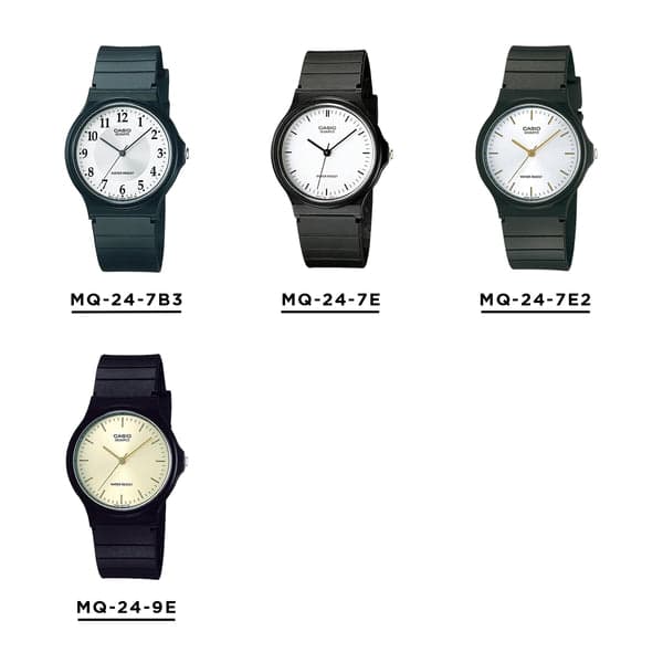 【10年保証】【日本未発売】CASIO STANDARD MEN カシオ スタンダード MQ-24 腕時計 時計 ブランド メンズ レディース キッズ 子供 男の子 女の子 チープカシオ チプカシ アナログ ブラック 黒 ホワイト 白 銀 金 薄型 軽量 軽い 海外モデル ギフト プレゼント thumbnail 3
