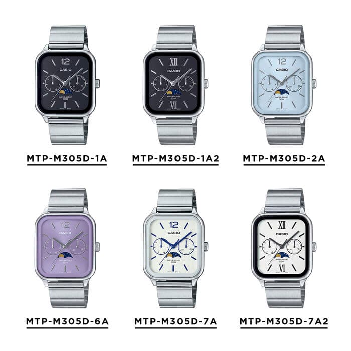 【10年保証】CASIO STANDARD MEN カシオ スタンダードMTP-M305D腕時計 時計 ブランド メンズ レディース キッズ 男の子 女の子 チープカシオ チプカシ アナログ ムーンデータ 日付 防水 高級感 高見え シルバー メタル フルメタル 角型 ギフト プレゼント thumbnail 2