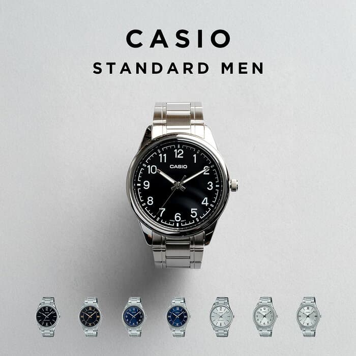 【10年保証】【日本未発売】CASIO STANDARD MEN カシオ スタンダードMTP-V005D腕時計 時計 ブランド メンズ レディース レディース キッズ 子供 男の子 女の子 チープカシオ チプカシ アナログ ブラック 黒 シルバー シンプル メタル 海外モデル ギフト プレゼント