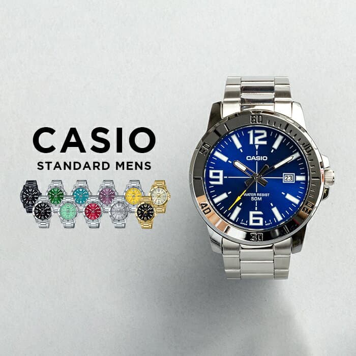 【10年保証】【日本未発売】CASIO STANDARD MENS カシオ スタンダード MTP-VD01D 腕時計 時計 ブランド メンズ レディース キッズ 子供 男の子 女の子 チープカシオ チプカシ アナログ 日付 防水 高級感 高見え メタル 海外モデル ギフト プレゼント