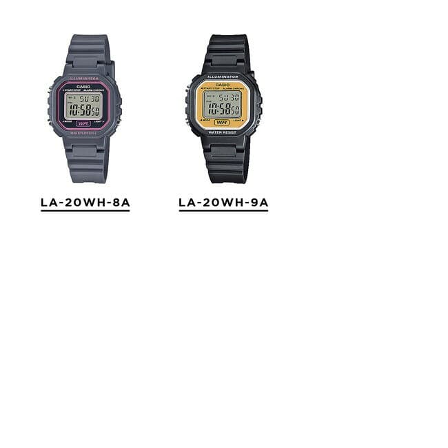【10年保証】【日本未発売】CASIO STANDARD LADYS カシオ スタンダード LA-20WH 腕時計 時計 ブランド レディース キッズ 子供 女の子 チープカシオ チプカシ デジタル 日付 ブラック 黒 ブルー 青 ピンク イエロー 黄色 シンプル 海外モデル ギフト プレゼント thumbnail 3