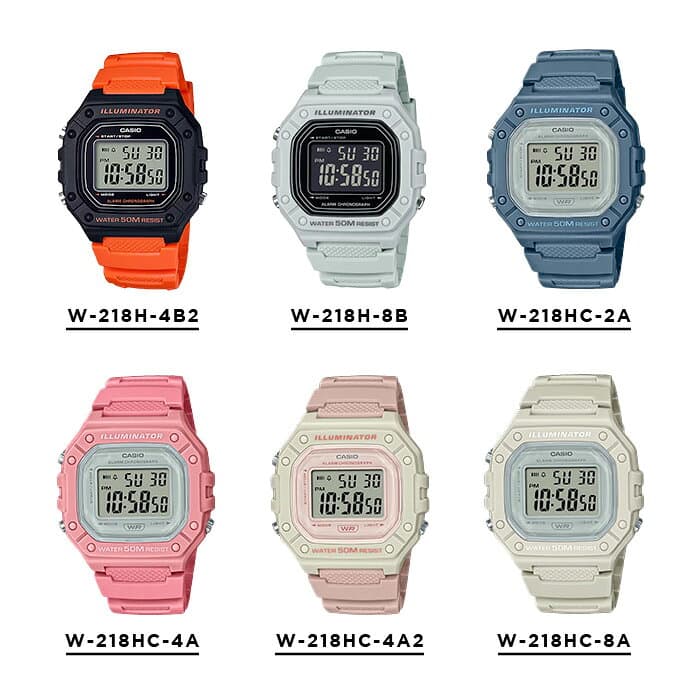 【10年保証】【日本未発売】CASIO STANDARD MEN カシオ スタンダード W218H 腕時計 時計 ブランド メンズ レディース キッズ 子供 男の子 女の子 チープカシオ チプカシ デジタル 日付 カレンダー 防水 軽量 ブラック 黒 カーキ 赤 海外モデル ギフト プレゼント thumbnail 3