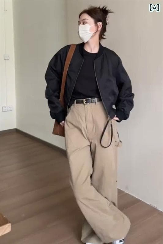 春秋 レディース カジュアル ジャケット 野球 ジャケット レディース ショート トップス 小さい サイズ 秋 2025 韓国 ゆったり 高級