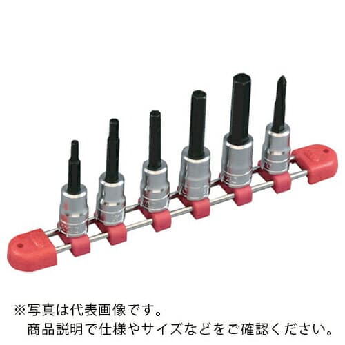 KTC ( 京都機械工具 ) 9.5sq.ロングボールポイントヘキサゴンビットソケットセット[6コ組] ( TBT3L06BPH )