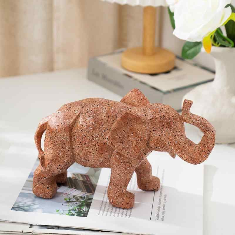 オブジェ 幾何学 象 動物 置物 インテリア リビング 玄関 寝室 高級感 モダン スタイリッシュ 飾り棚 レジン製 アート