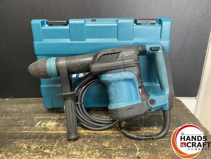 ●【中古品】makita マキタ HM0871C 電動ハンマ 電動ハンマー 単相100V ケース付 ※電源コード補修跡有