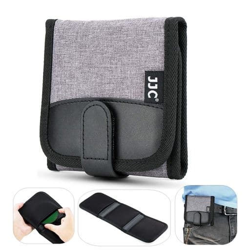 JJC折り畳み式フィルターケースフィルターポーチ3枚フィルター用プロテクターバッグ25mm37mm39mm40.5mm43mm46mm49mm52mm55mm58mm62mm67mm72mm77mm82mmUV